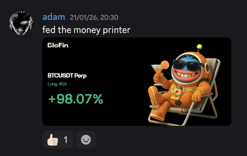 BTCUSDT Long 45X +98.07%