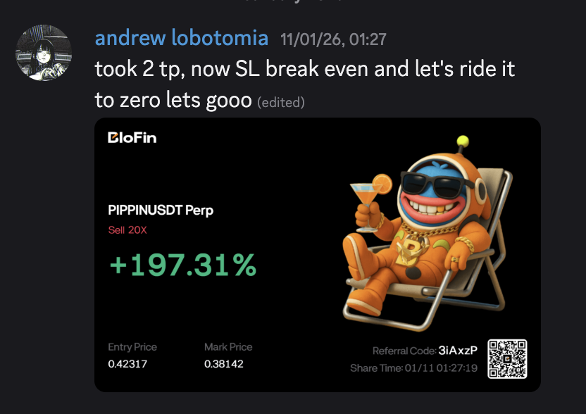 PIPPINUSDT Sell 20X +197.31%